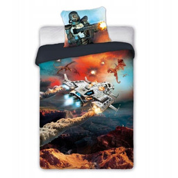 Pościel młodzieżowa Gamer 160x200 70x80 kosmos statek robot