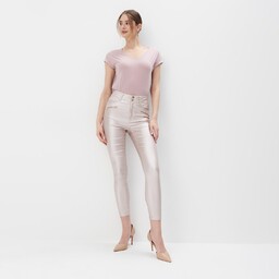 Mohito - Woskowane spodnie skinny - Różowy