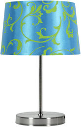 Candellux AROSA 41-55873 lampa stołowa abażur niebieski 1X40W