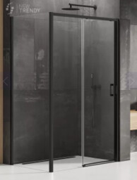 NEW TRENDY K-1322 KABINA PRIME BLACK PROSTOKąTNA PRZYśCIENNA