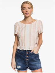 koszulka ROXY - Ghost Away Stripe Ivory Cream