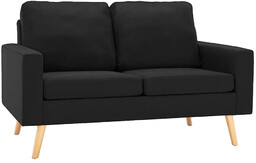 Elior 2-osobowa czarna sofa - Eroa 2Q
