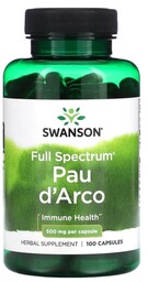 Full Spectrum Pau d''Arco 500mg, Swanson, 100 kapsułek