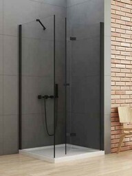 Kabina kwadratowa 80x80 prawa D-0238A/D-0114B New Soleo Black