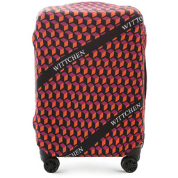 Pokrowiec na walizkę średnią pomarańczowo-czarny