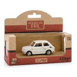Kolekcja PRL FIAT 126P BIAŁY, SKALA 1:43