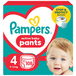 Pampers Active Baby Pants Pieluchomajtki, rozmiar 4, 108