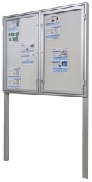Gablota ogłoszeniowa dwudrzwiowa magnetyczna zewnętrzna wolnostojąca 200cm