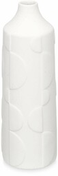 Giftdecor Wazon ceramiczny CIRCLE, biały, 30 cm