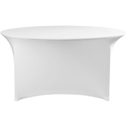 Obrus na stół cateringowy 1800x760 mm okrągły biały