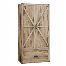 Szafa Garderoba Dwudrzwiowa Rustykalny Beż Loft 90x50x180 cm