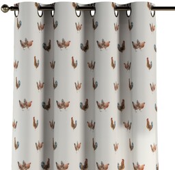 Zasłona na kółkach 1 szt., brązowe kurki