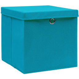 Edinos Składane błękitne pudełka do regału 4 sztuki