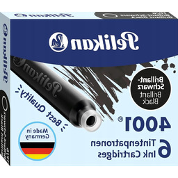NABOJE DO PIÓR 6 SZT CZARNE KRÓTKIE WKŁADY