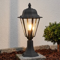 Zewnętrzna Lampa Lindby, Edana, ściemnialny, czarny, taras, metal,