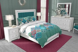 Zaratex Pościel bawełniana 140x200 Diamond geometria biała miętowa