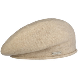 Beret Baskijski z Kaszmirem Lasuna by Seeberger, beżowy,