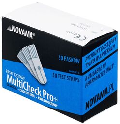 Novama MultiCheck Pro+, paski testowe do pomiaru glukozy