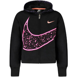 CZARNA BLUZA Z ROZPINANYM NA ZAMEK DZIEWCZĘCA NIKE