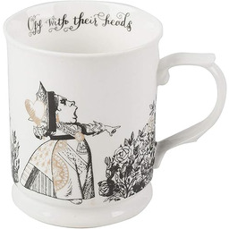 Filiżanka Alice in Wonderland 400 ml czarno-biała porcelana