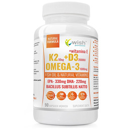 WISH K2+D3 Omega-3 90caps