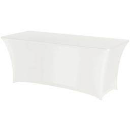 Obrus cateringowy 1500x760x730 mm prostokątny biały Symposium, jersey,
