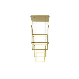 AZzardo Lampa wisząca Opera XL AZ3140 złota geometryczna