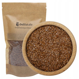 Siemię Lniane Brązowe 5kg ziarno naturalne DeliBakalie