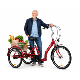 Rower miejski trójkołowy 24" Kozbike 6 biegów Shimano