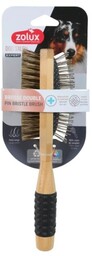 Zolux DOG SALON Podwójna Szczotka Drewniana dla psa