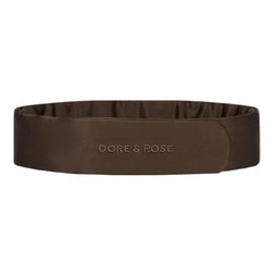 Dore & Rose Silk Headband Brown Opaska