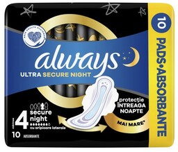 Always Ultra Secure Night podpaska podpaski ze skrzydełkami