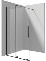 DEANTE Ścianka prysznicowa PRIZMA walk-in przesuwna 120x195 nero