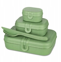 Lunchbox zestaw sztućce Koziol Pascal Ready 7168703 (zielony)