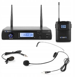 Mikrofon nagłowny Bodypack Uhf stacja Vonyx