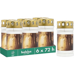 Bolsius Znicz z motywem spacer zestaw 6 sztuk