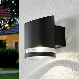 Lindby Kinkiet zewnętrzny LED Melinda, 9 cm, stal