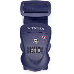 Pas zabezpieczający bagaż z zamkiem granatowy