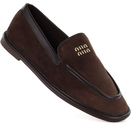 Półbuty damskie lordsy zamszowe brązowe Vinceza 62271