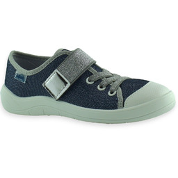 Trampki dziewczęce na rzep Befado 351Y005 Tim Granatowe