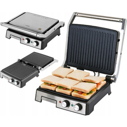 Grill Opiekacz Elektryczny Rozkładany 2000W +timer