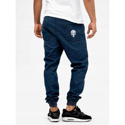 Spodnie Jeansowe Jogger Męskie Ciemne Niebieskie Marvel Denim