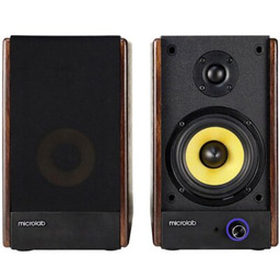 MICROLAB Kolumny podstawkowe Solo 4 Brązowy (2 szt.)