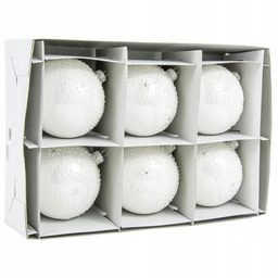 Bombki szklane choinkowe ręcznie zdobione 6 szt. Romby