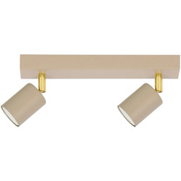 Lumes Beżowa nowoczesna podwójna lampa reflektor B5-G03