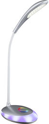 Globo MINEA 58265 lampa stołowa srebrna ściemniacz flexo