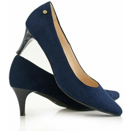 Pakamera Czółenka Skórzane szpilki niskie (3790)