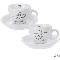 Orion Zestaw filiżanek ze spodkiem ANIOŁ 90 ml