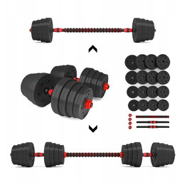 Zestaw Sztangielki Sztanga Hantle 30kg Hms SGP30 Kompozytowe