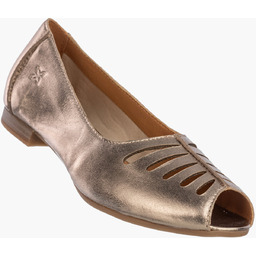 Baleriny Damskie Skórzane Buty Klasyczne Półbuty Miedziane Maciejka